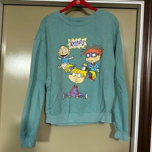 Rugrats teal Y2K Crewneck